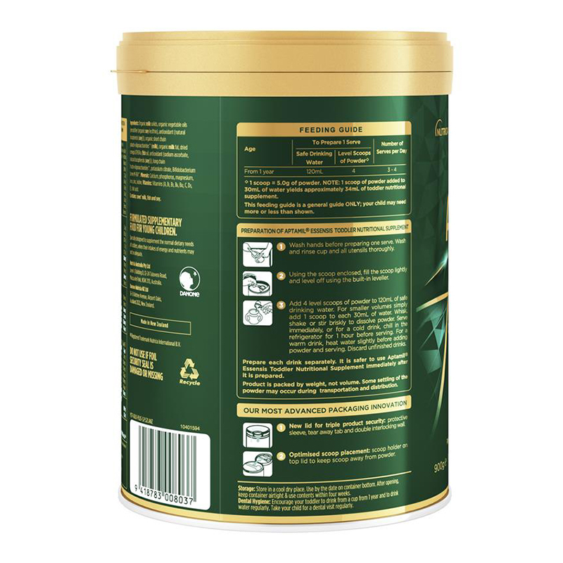 澳洲发/3罐装-爱他美(aptamil)绿色奇迹有机A2蛋白配方奶粉3段900g/罐装 进口婴幼儿三段奶粉 12个月以上
