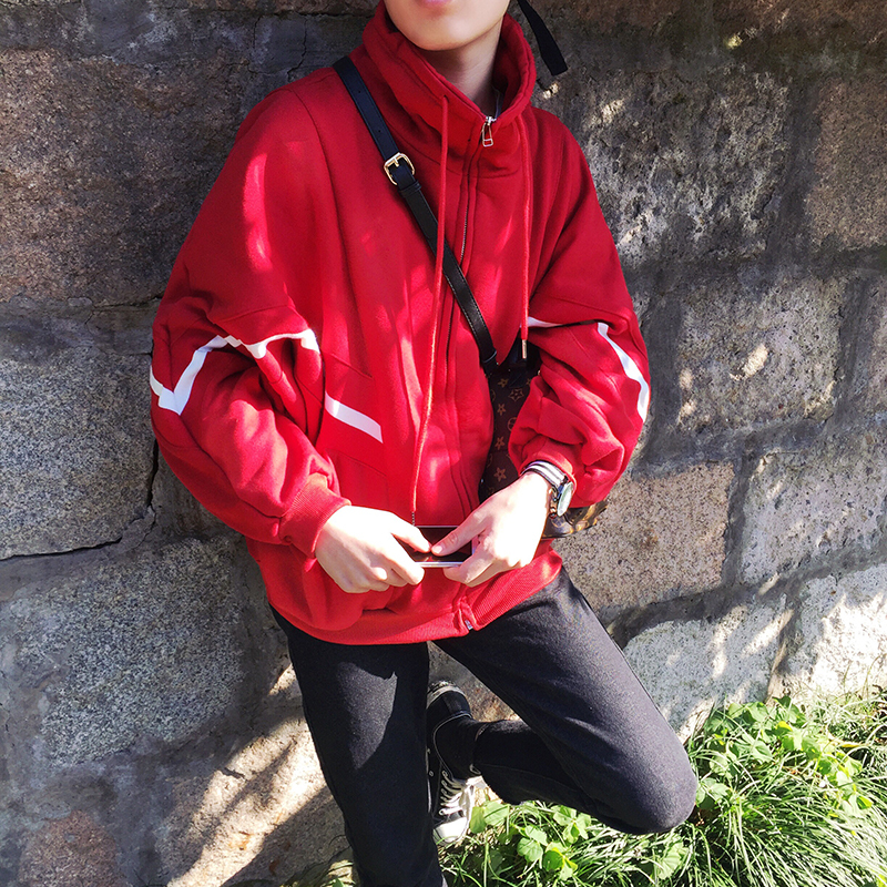 2018春季男款夹克上衣韩版春夏夹克宽松帅气百搭棒球服bf休闲外套