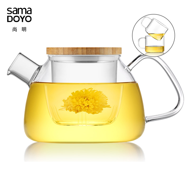 尚明玻璃茶壶耐高温水壶泡茶壶煮茶过滤茶具套装花茶壶家用玻璃壶