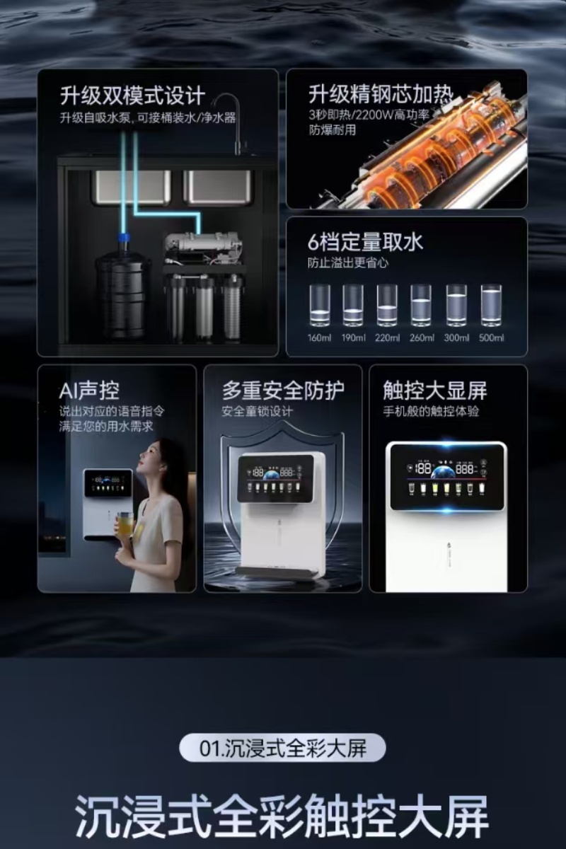 康道夫净水器KNDF-JR-10壁挂管线机 家用语音速热无胆杀菌管线机高清大图