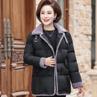 迪鲁奥（DILUAO)波司登旗下羽绒服女中老年妈妈装冬装翻领保暖羊羔毛领外套潮冬季新款官方_803 XXL 黑色