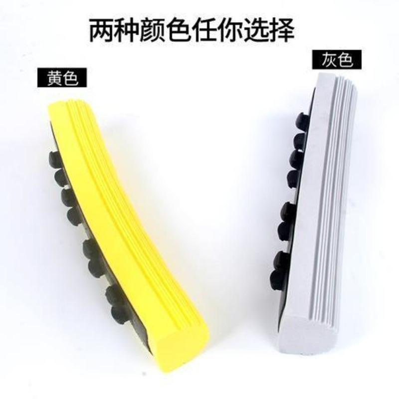 瑞丽达0006胶棉拖把配件拖布头胶棉头智慧拖替换装大卡丁拖把配头 1支装黄色