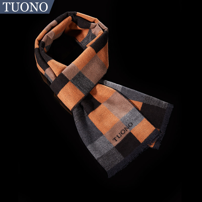 tuono托诺桑蚕丝男士围巾围脖冬季青年新款男子韩版潮