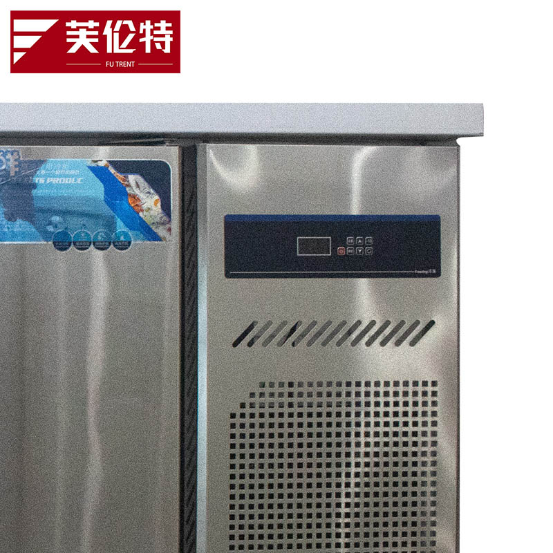芙伦特商用风冷纯铜管冷藏冷冻双温工作台 厨房卧式操作台冰柜 厨房奶茶店设备风冷双温工作台 MBH-GT-SWGZT-FL高清大图