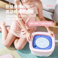 长虹洁立方折叠洗衣机婴儿宝宝专用迷你小型洗内衣内裤洗袜子神器 二代湖水蓝+蓝光抑