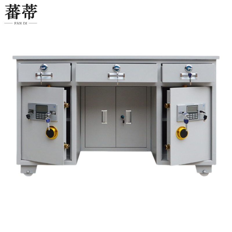蕃蒂电子保险桌1.3米双柜 张高清大图
