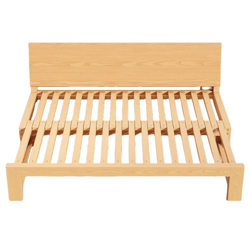 豫龙都 实木沙发床+垫 127cm 套高清大图