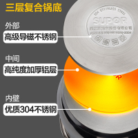 苏泊尔(SUPOR)YS20ED不锈钢高压锅复底压力锅压力煲电磁炉通用煲汤快煮锅烹饪锅具直径20cm