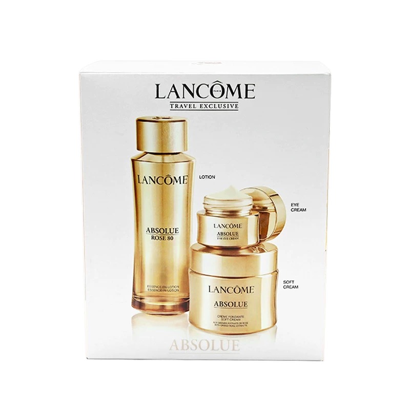 兰蔻LANCOME菁纯护肤三件套(水150ml+面霜60ml+眼霜20ml)补水保湿淡化细纹提拉紧致丰盈饱满提亮肤色