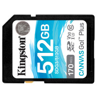 金士顿(Kingston)512G U3 V30内存卡 SD存储卡 读速170MB/s 高速版 4K超高清视频 终身保固