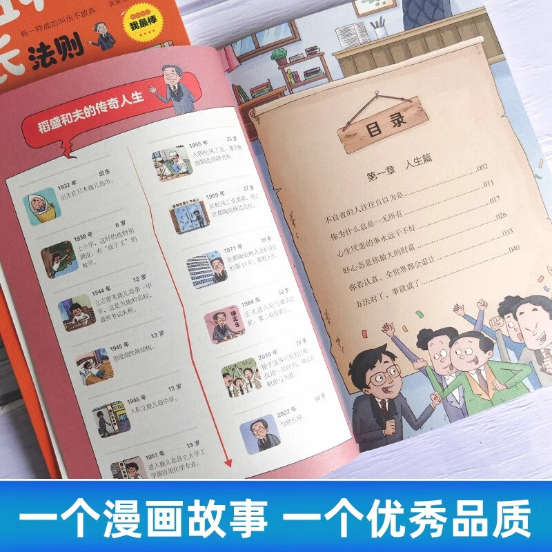 [单本]漫画稻盛和夫的成长法则 [正版]稻盛和夫的成长法则 儿童青少年情绪讲话思维逻辑培养家庭教育给年轻人的忠告启蒙培养高清大图