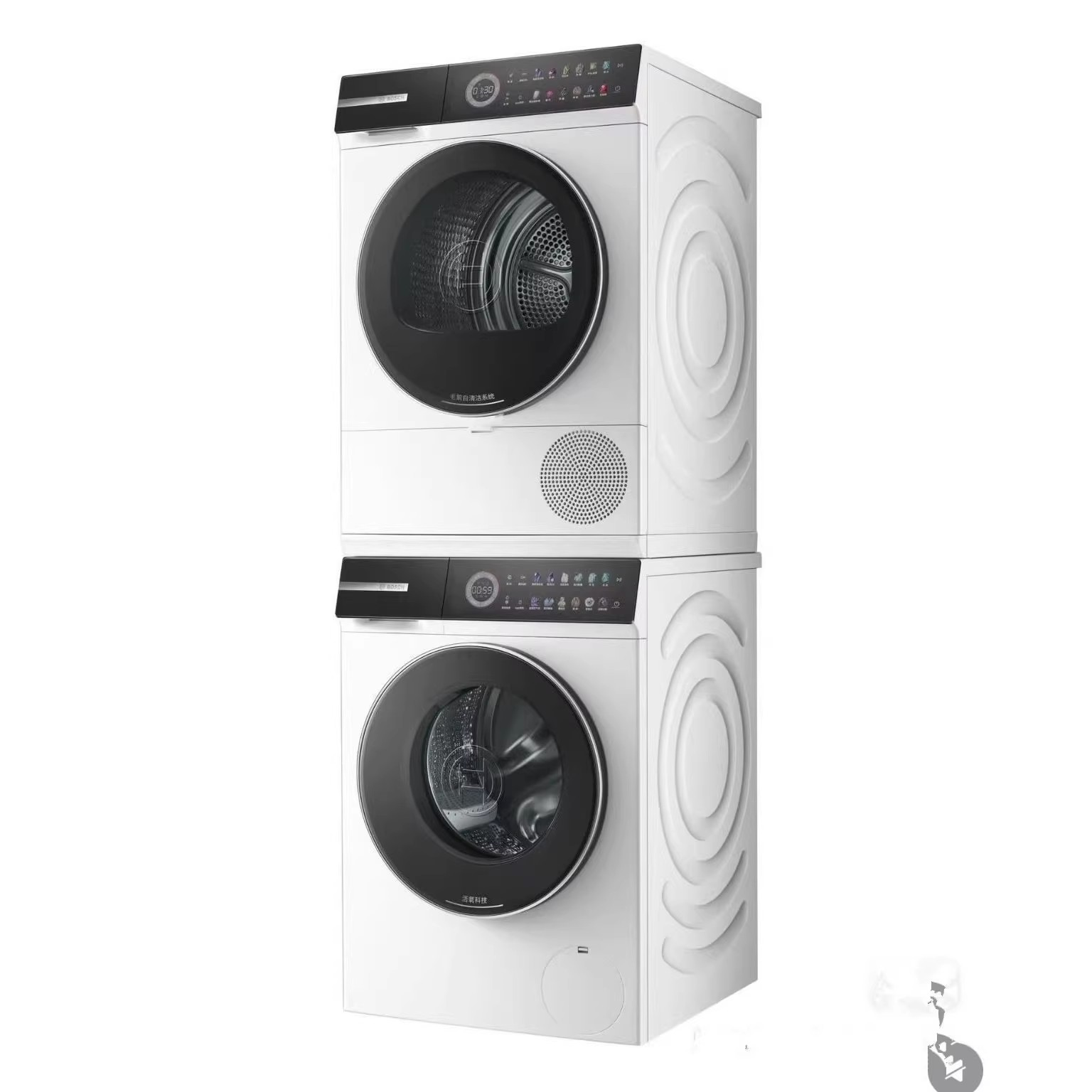 博世新品modena WGK754D00W+WQK755U00W洗衣机 干衣机 洗烘套装高清大图