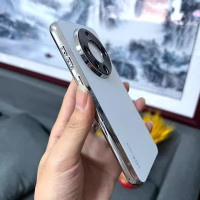 安美宝 华为mate60Pro手机壳Mate60钢化玻璃mate60磨砂防滑60pro+电镀边框男女个性款镜头保护壳