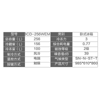 Soyea/索伊BCD-256WEM家用卧式风冷无霜冰箱嵌入式厨房电冰箱电脑控温对开门大冰箱冷冻冷藏速冻箱