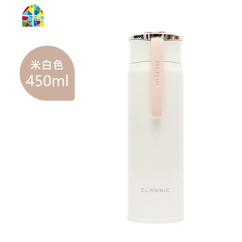保温杯女士便携创意个性潮流高颜值水杯北欧ins学生小巧可爱 FENGHOU 米浅灰色-450ml