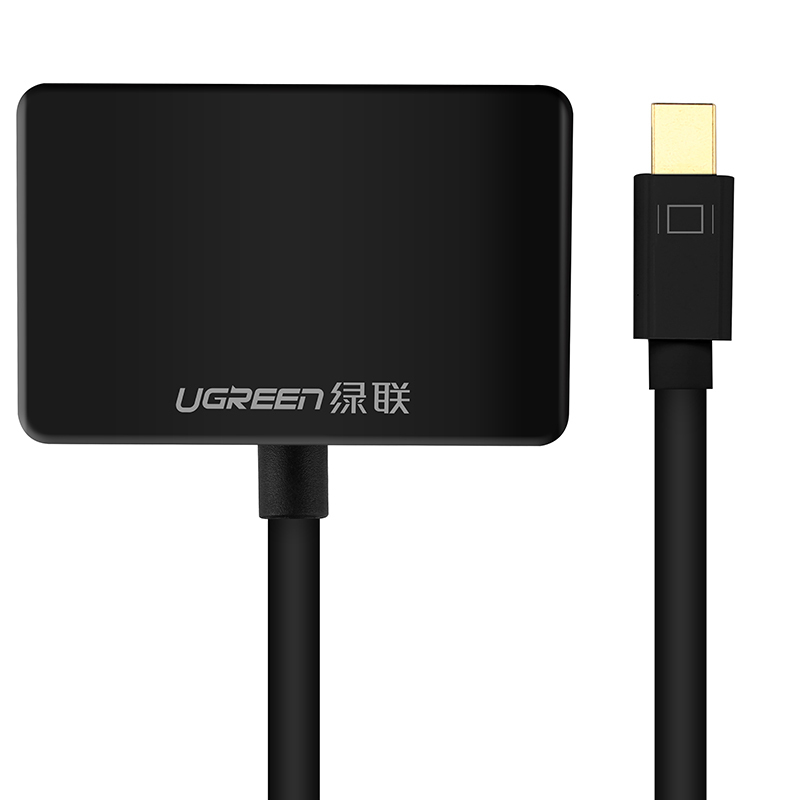 绿联10439 Mini DP转HDMI/VGA转换器线