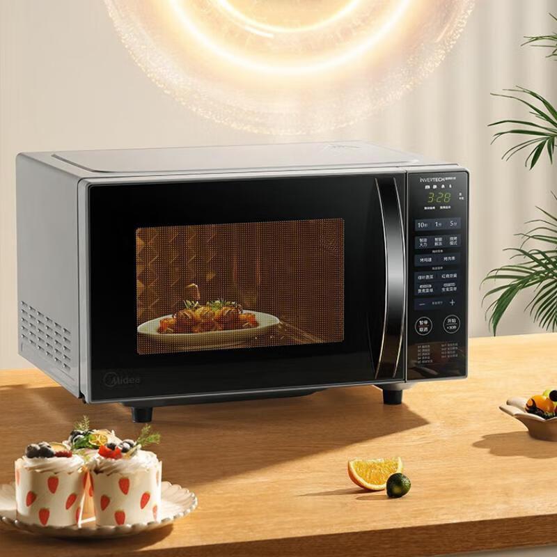 美的变频家用微波炉光波炉微波烧烤一体机湿度感应平板智能商场同款20升PC20W3高清大图