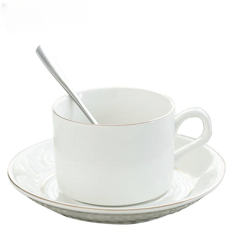 耀豪坤野餐 咖啡套具 陶瓷金边咖啡杯碟茶杯 三件套高清大图