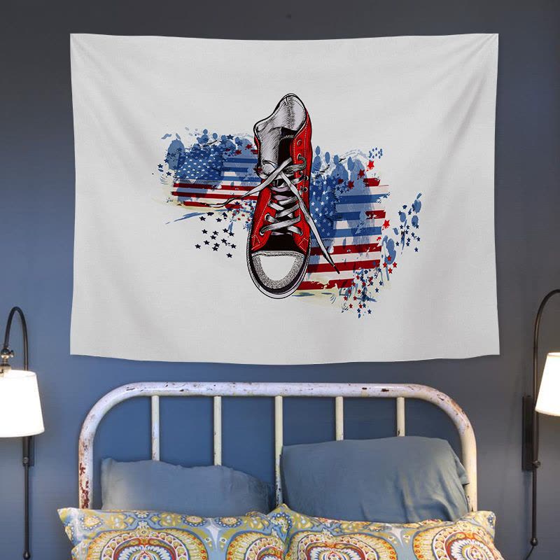 美帮汇床头布置背景布挂布拍照墙布挂毯房间宿舍布艺画装饰挂布图片