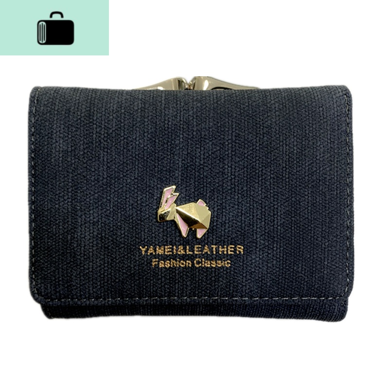 迷你钱包女短款韩版可爱学生折叠小钱夹时尚多功能搭扣卡包零钱包NEWLAKE高清大图