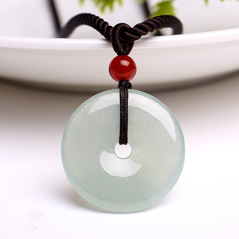 印象眸翡翠平安扣坠子翡翠玉石吊坠附送证书