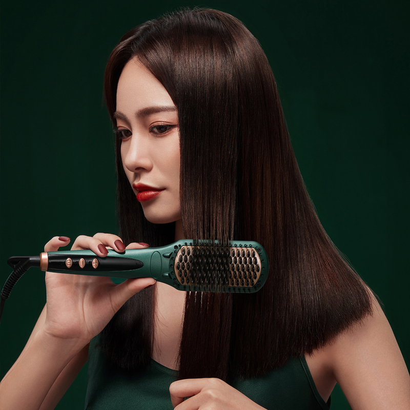 小熊美发器 ZFQ-P62E1 负离子直发梳女内扣拉直卷两用夹板懒人卷发神器不伤发陶瓷釉