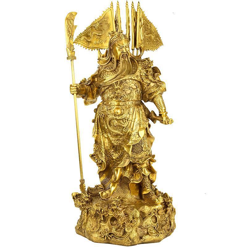 家柏饰corated九龙关公武关公像摆件关二爷神像供奉铜大厅