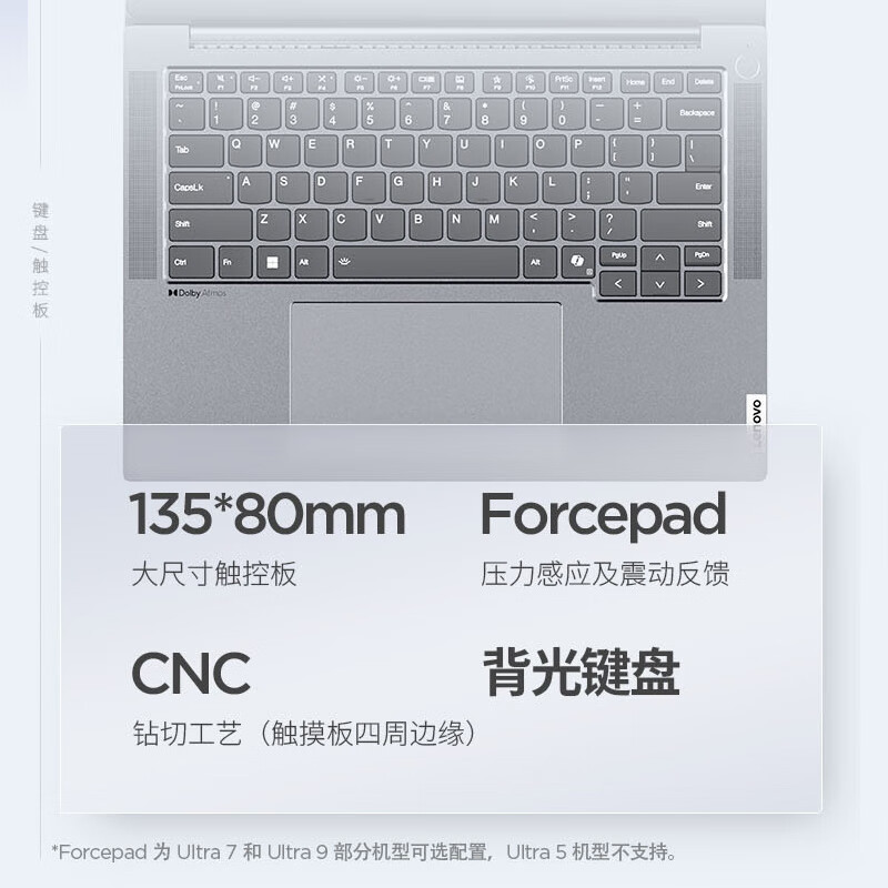 ThinkPad联想ThinkBook 14+ 2024 AI全能本 英特尔酷睿Ultra7 155H 14.5英寸轻薄办公笔记本电脑(32G 1T 3K 120Hz)
