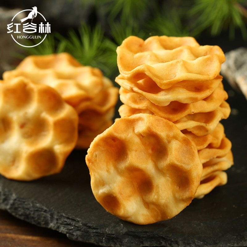 红谷林小石头饼100g*5番茄味网红休闲零食小吃