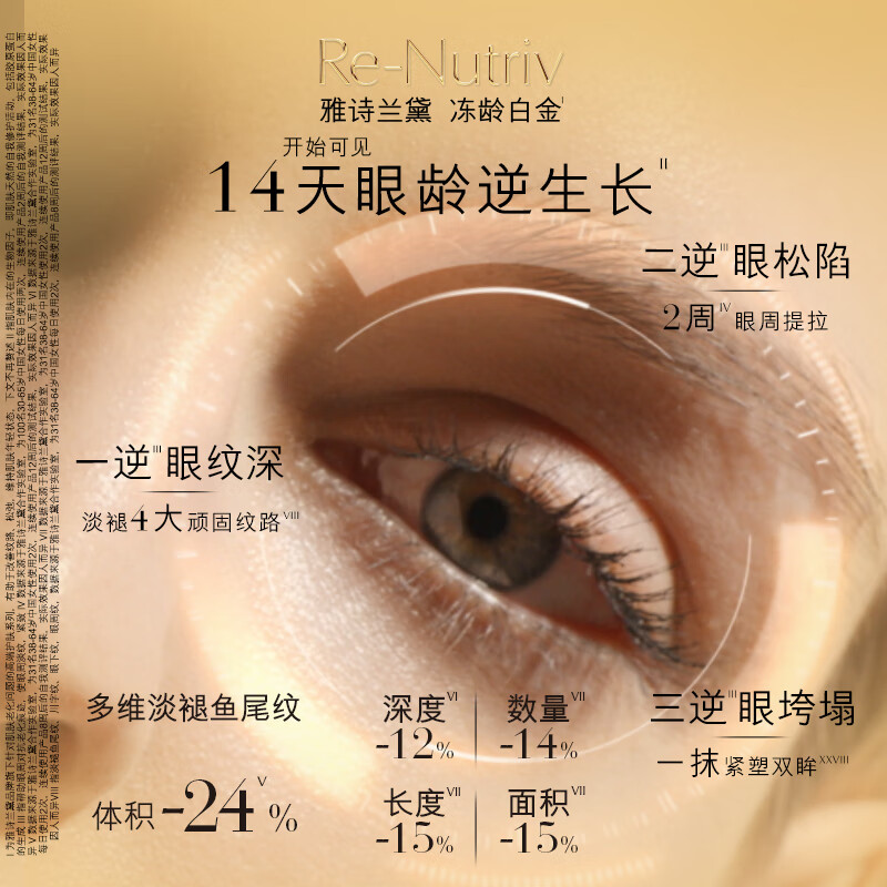 雅诗兰黛白金眼霜15ml 滋润款高清大图