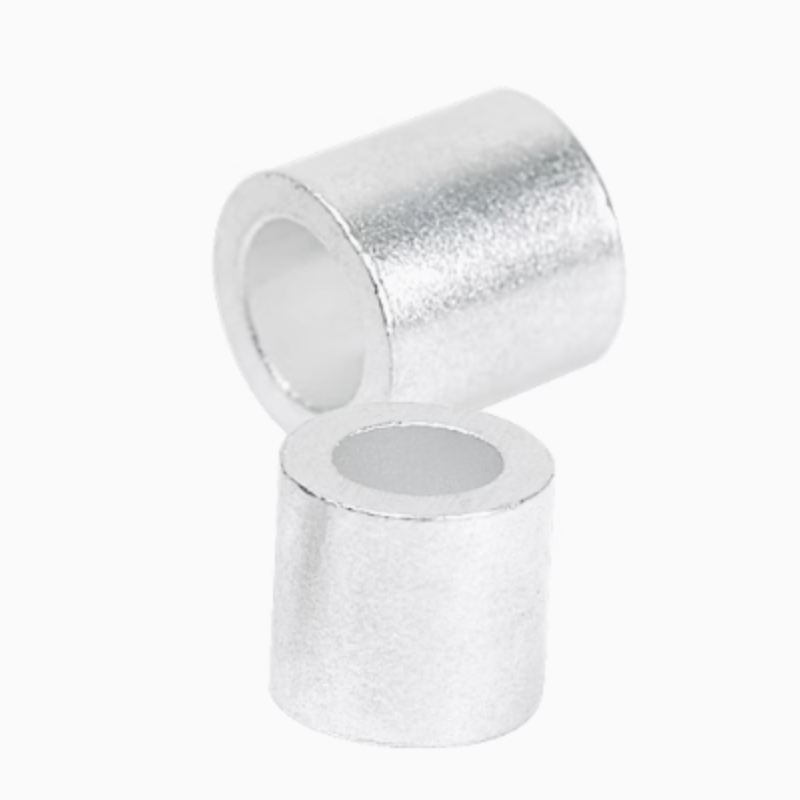 新凯益 钢丝绳用圆形铝套铝夹头 圆形铝套M1.2 个高清大图