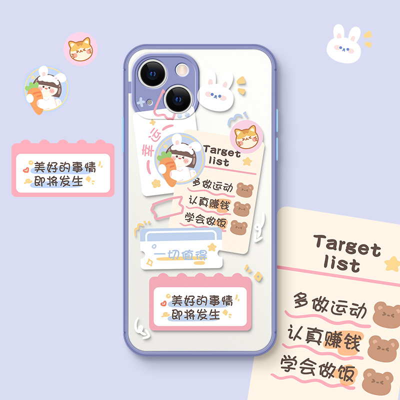 卡绮苹果13手机壳iPhone12新款11promax幸运标签xr硅胶xsmax女款x全包8plus镜头iPhone创意