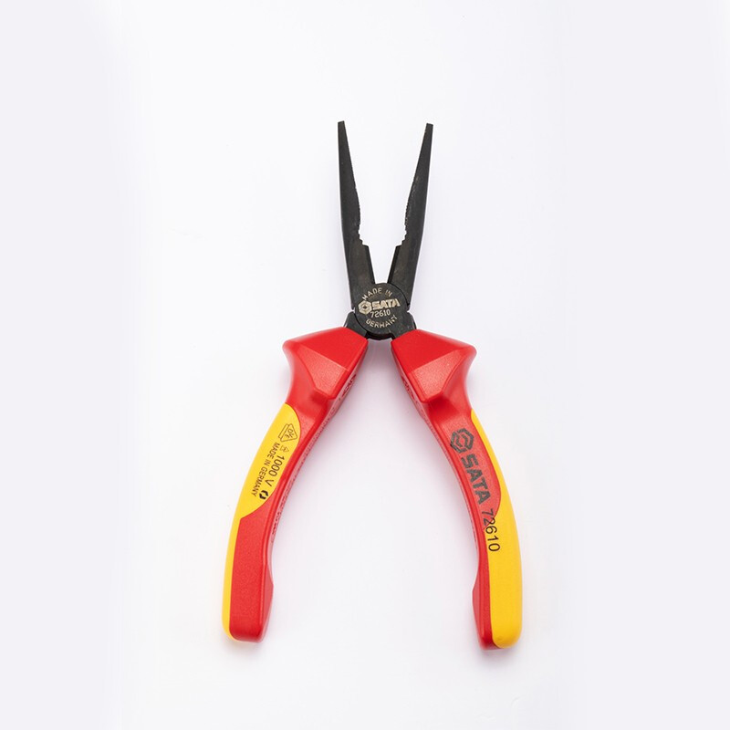 世达(SATA) 72611 VDE绝缘耐压尖嘴钳 8寸高清大图