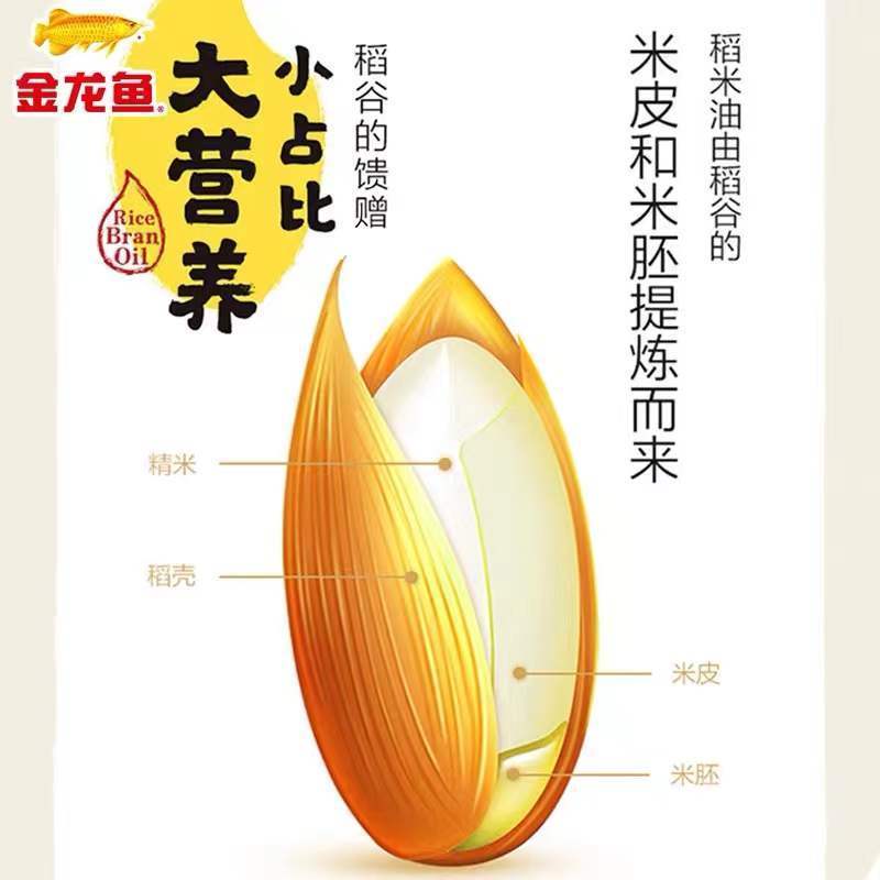 金龙鱼稻米油 700ml*2瓶 米糠油 植物食用油家庭油