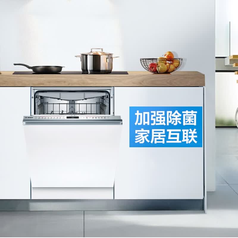 博世 SJV6ZMX00C 6系全嵌入式沸石烘干长效储存家用洗碗机16套 带黑色玻璃面板高清大图