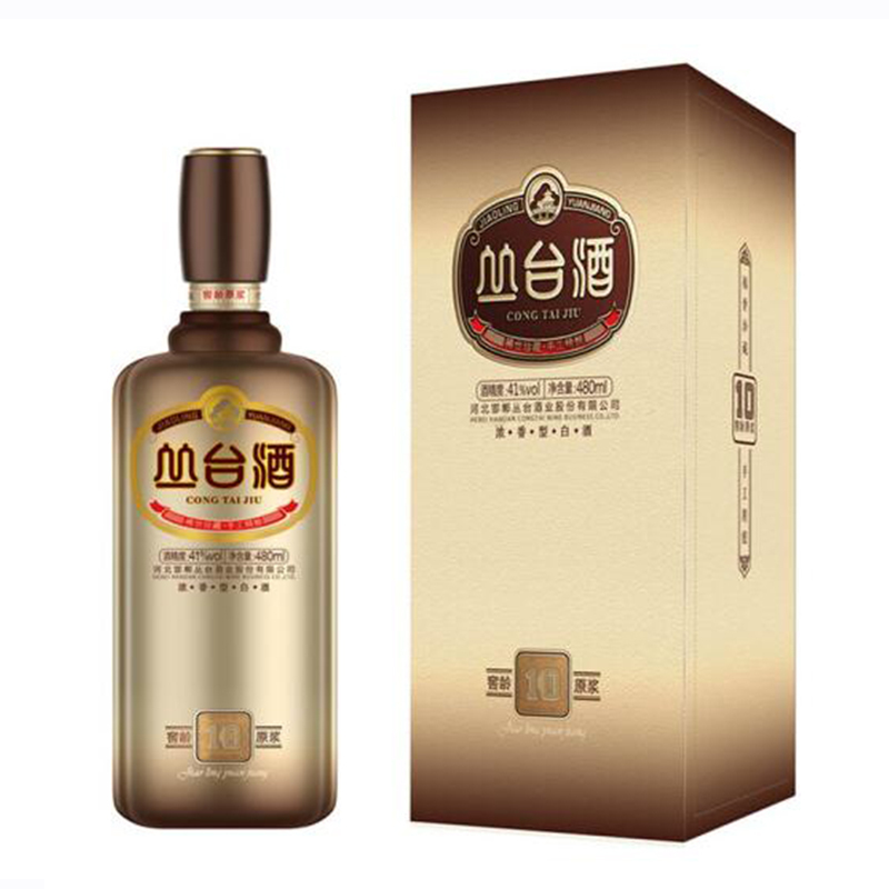 [中华老字号]河北供销馆 丛台酒 41度窖龄原浆10年 480mL*4瓶整箱装 浓香型白酒 邯郸特产