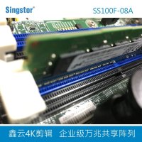 鑫云SS100F-08A影视制作专用万兆光纤共享磁盘阵列存储 企业级高性能塔式盘阵 8盘位(双千兆,双万兆)裸机+32T