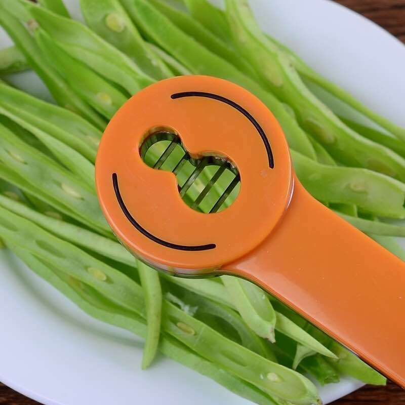 豆角切丝器扁豆切丝器豇豆拉丝上架豆角切丝切豆角丝芸豆切丝器 黑桔色(加厚款)
