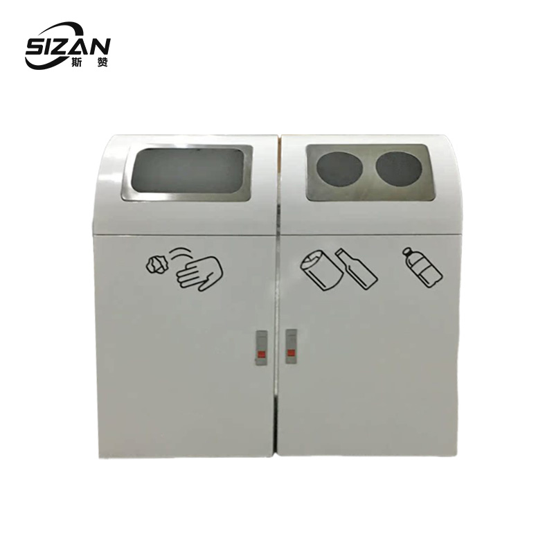 斯赞 室内分类环保垃圾桶 二分类84*36*80cm 个高清大图