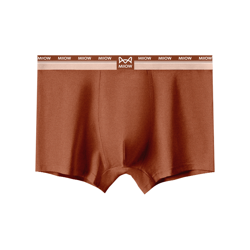 3条装 猫人男士内裤纯棉抑菌裆男生透气大码平角裤青少年四角短裤高清大图