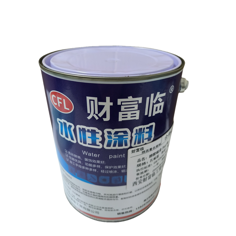 财富临 醇酸磁漆 3kg/桶 孔雀蓝 桶高清大图