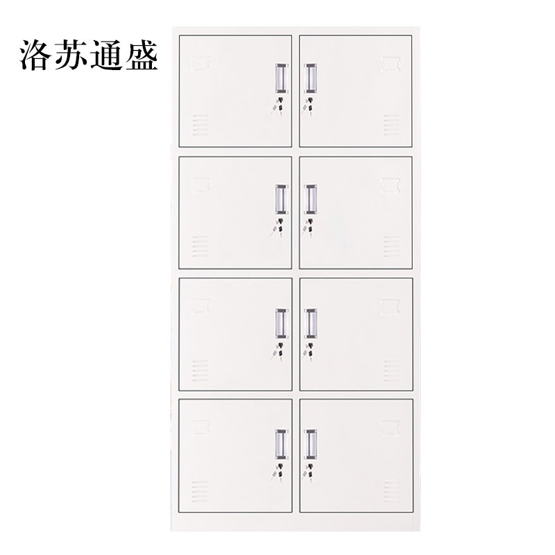 洛苏通盛加厚八门钢制更衣柜员工柜铁皮职工储物柜带锁存包柜常规款