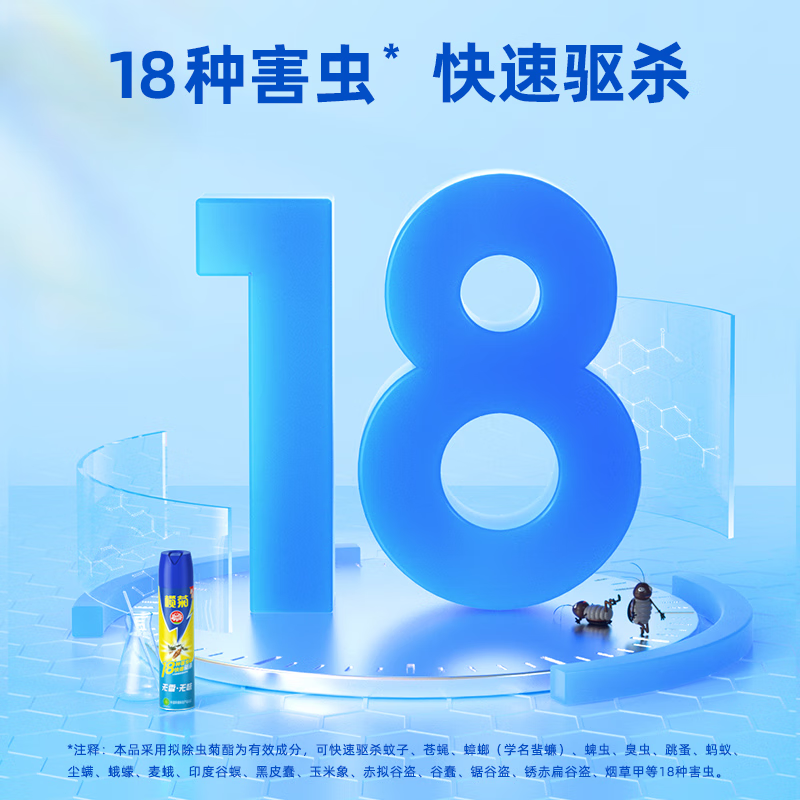 榄菊600mL无香无味杀虫气雾剂*3瓶高清大图