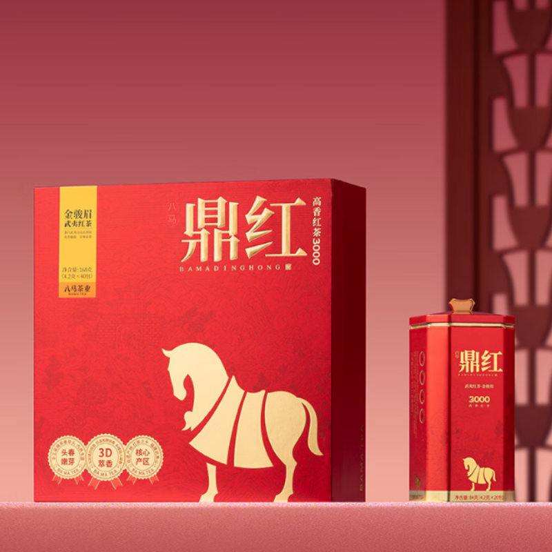 八马茶业红茶D0320鼎红3000 武夷山金骏眉168g