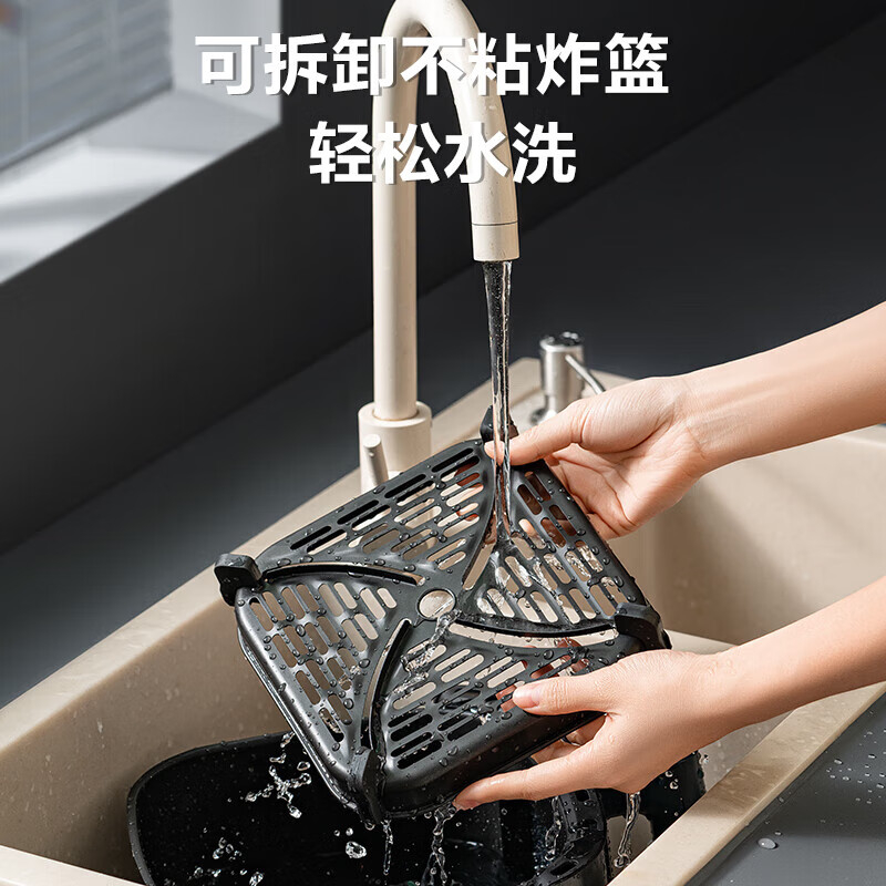 苏泊尔空气炸锅6L烹饪可视乐享美味蒸汽嫩炸KD60D830高清大图