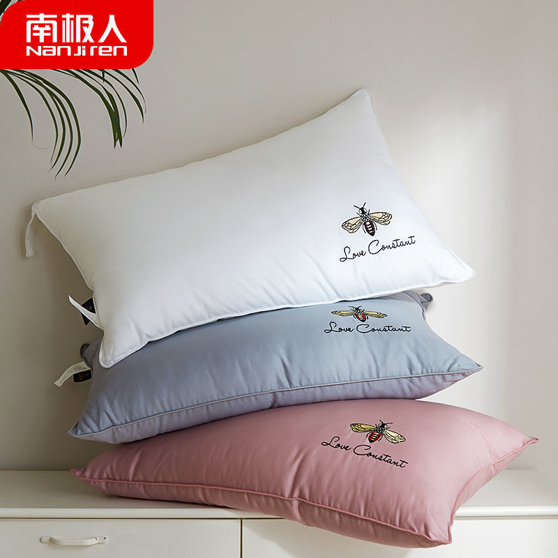 枕头家用刺绣枕芯成人酒店枕芯单人学生枕春夏秋冬季