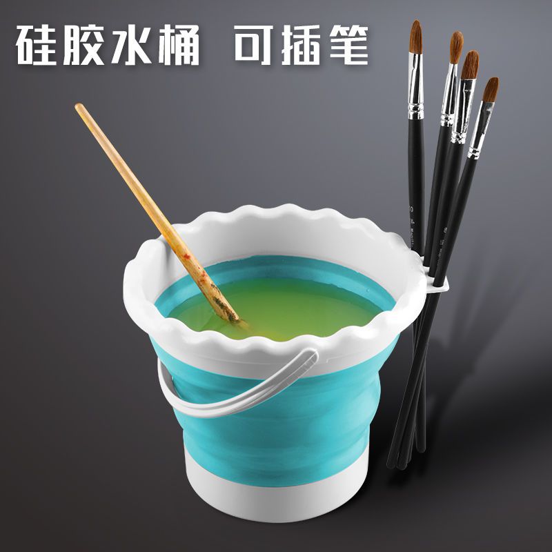 水粉颜料工具套装调色盘水桶喷壶画笔狼毫尼龙海绵水彩画水粉画笔 水粉工具基础套装