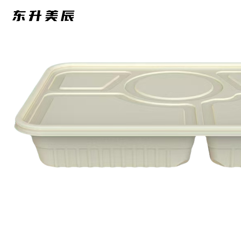 东升美辰 一次性可降解餐盒五格1250ML270*205*50mm80g200套 DS-XS266 箱高清大图