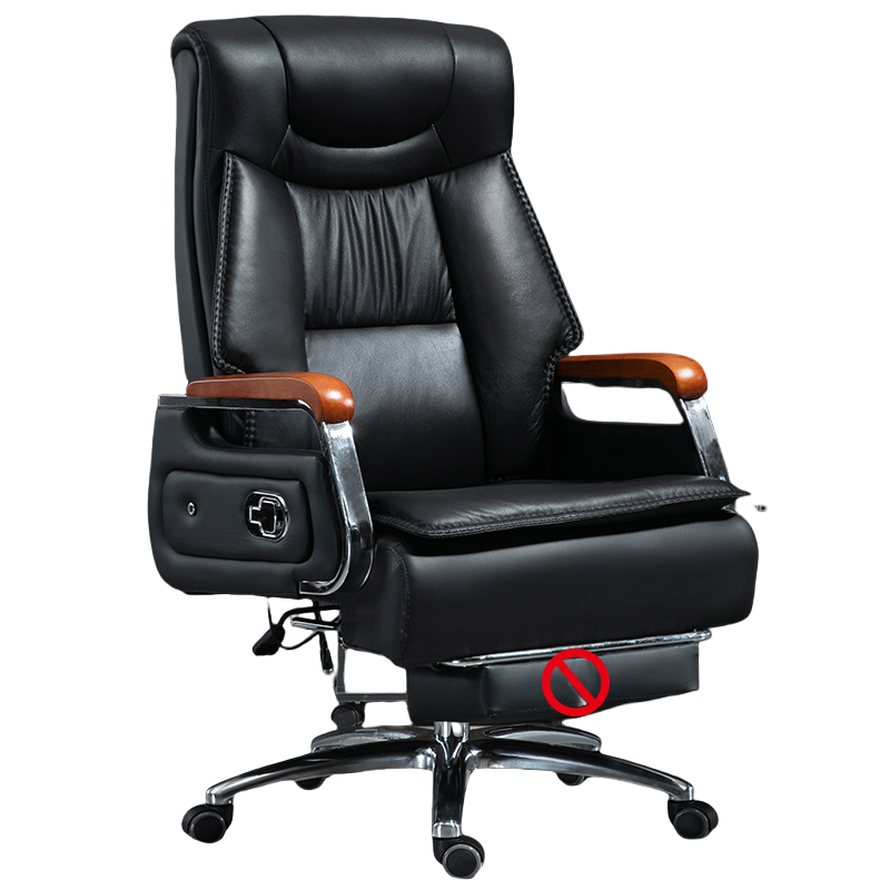 桃锦堂 办公椅头层牛皮把高清大图