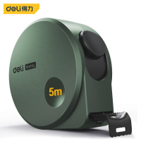 得力（deli）硅胶钢卷尺 国民家居home系列木工盒尺伸缩钢尺德国设计 5mx19mm（HT8519L）绿色1把